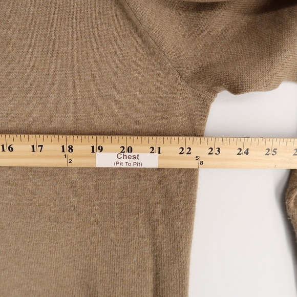 Polo Ralph Lauren Sweater Mens L Tan Heather V Neck Pullover Knit Wool Pony Logo - Picture 5 of 10